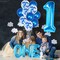 Blue 1 Balloon for First Birthday – Pack of 12 | Blue Number 1 Balloons for 1st Birthday Party Decorations (Blue)